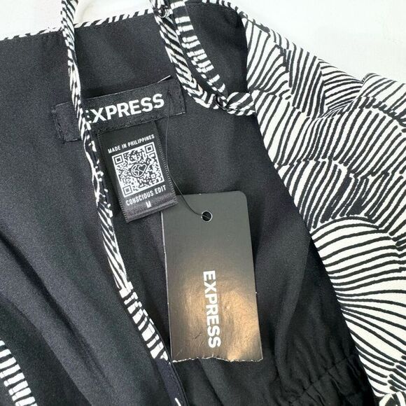 Express Dress Womens Medium Black Floral Bloomcore Sleeveless Maxi NWT beachy - Picture 6 of 9